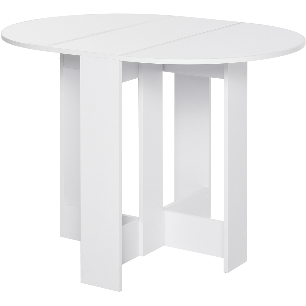 Portland Duo Drop Leaf Folding Dining Table White Image 2