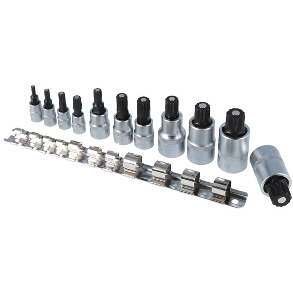 Laser 11 Piece Magnetic Spline Bit Set Image 2