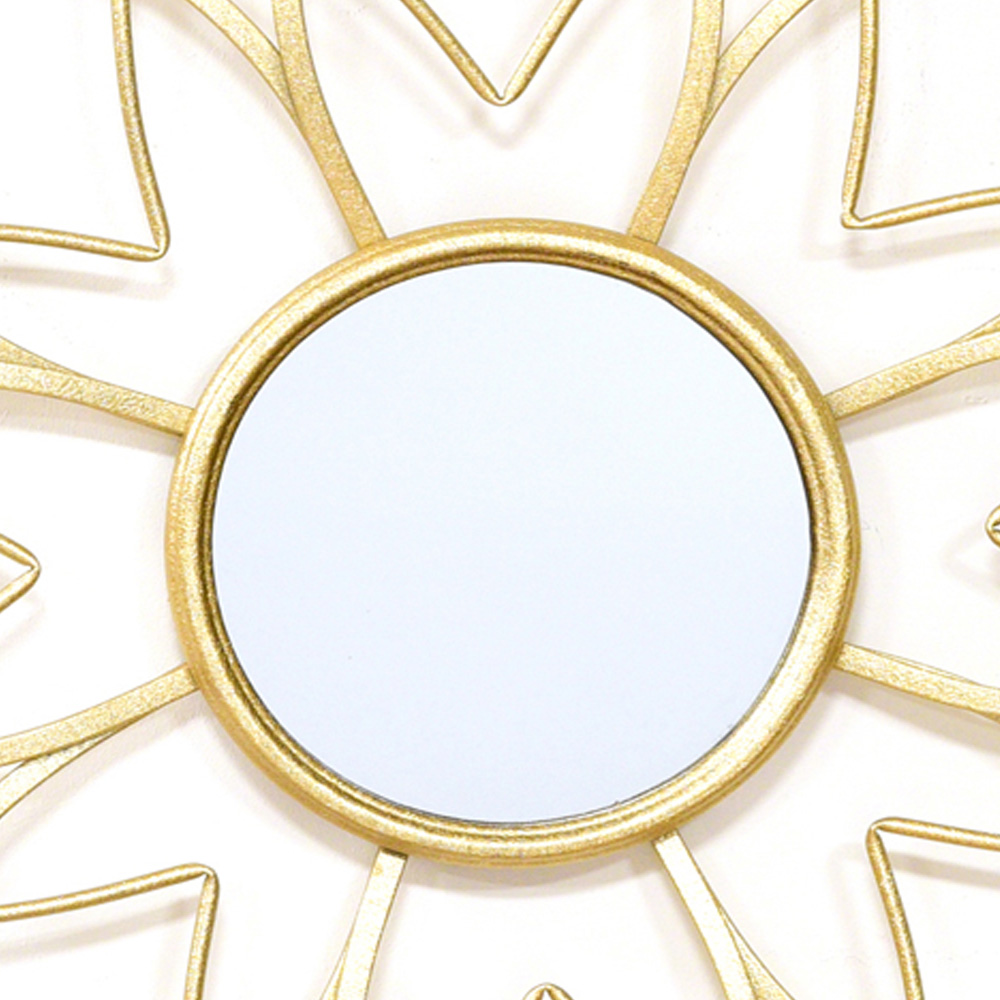 Hestia Deco Gold Frame Mirror 65cm Image 2