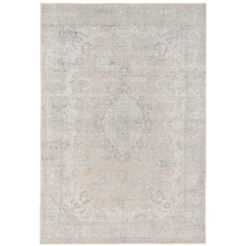 Kukoon Zoe Beige Flat Vintage Rug 160 x 230cm Image 2