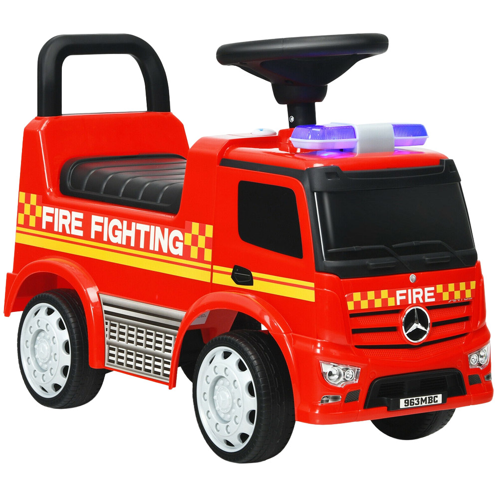 Costway Kids Red Licensed Mercedes Benz Firefighter Ride On Push Car Image 1