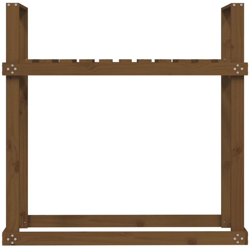 vidaXL Honey Brown Solid Pine Wood Firewood Rack 110 x 35 x 108.5cm Image 4