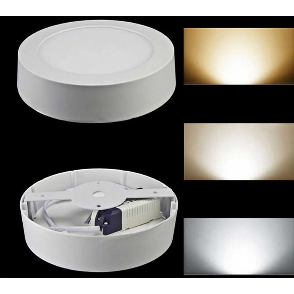 ENER-J 12W 6000K Surface Flush Mounted Round LED Mini Panel 175mm 4 Pack Image 4