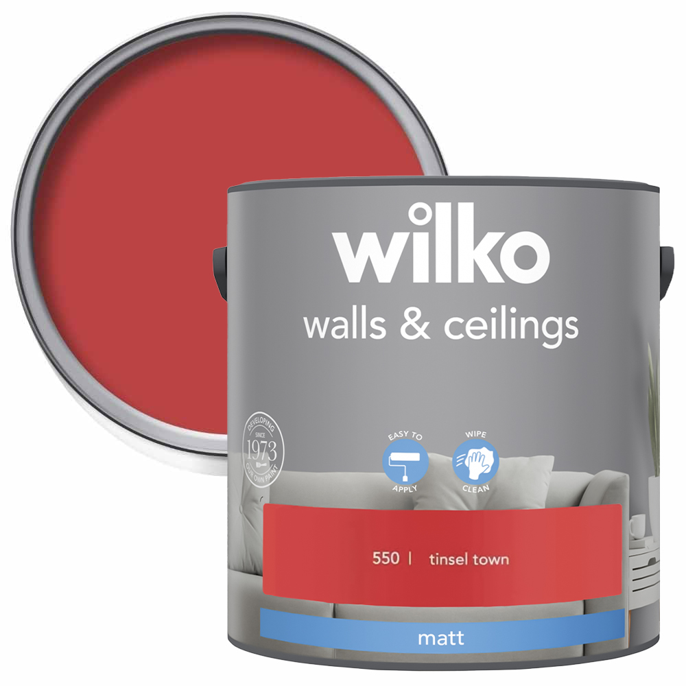 Wilko Walls & Ceilings Tinsel Town Matt Emulsion Paint 2.5L Image 1