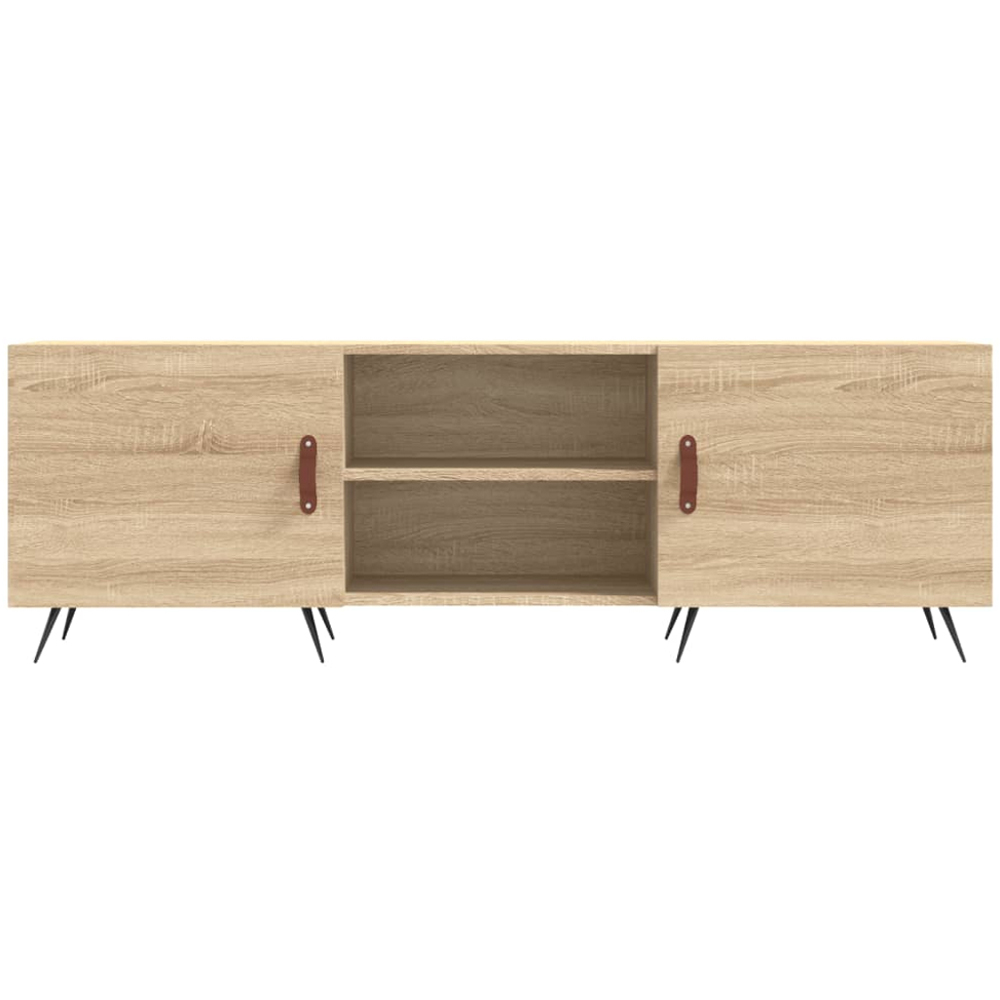 vidaXL 2 Door 2 Shelf Sonoma Oak Wide TV Cabinet Image 5