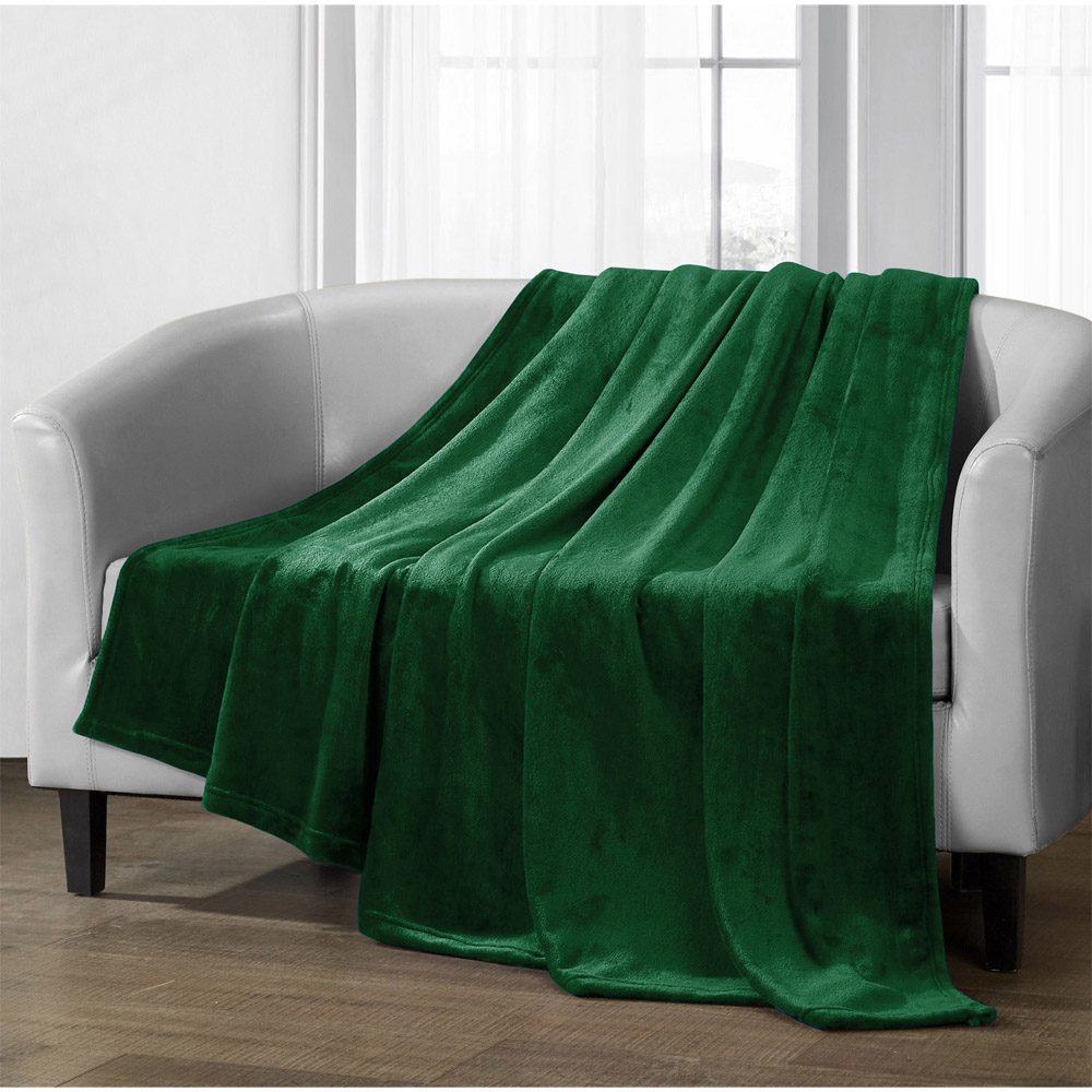 Velosso Emerald Green Mink Throw 200 x 240cm Image 2