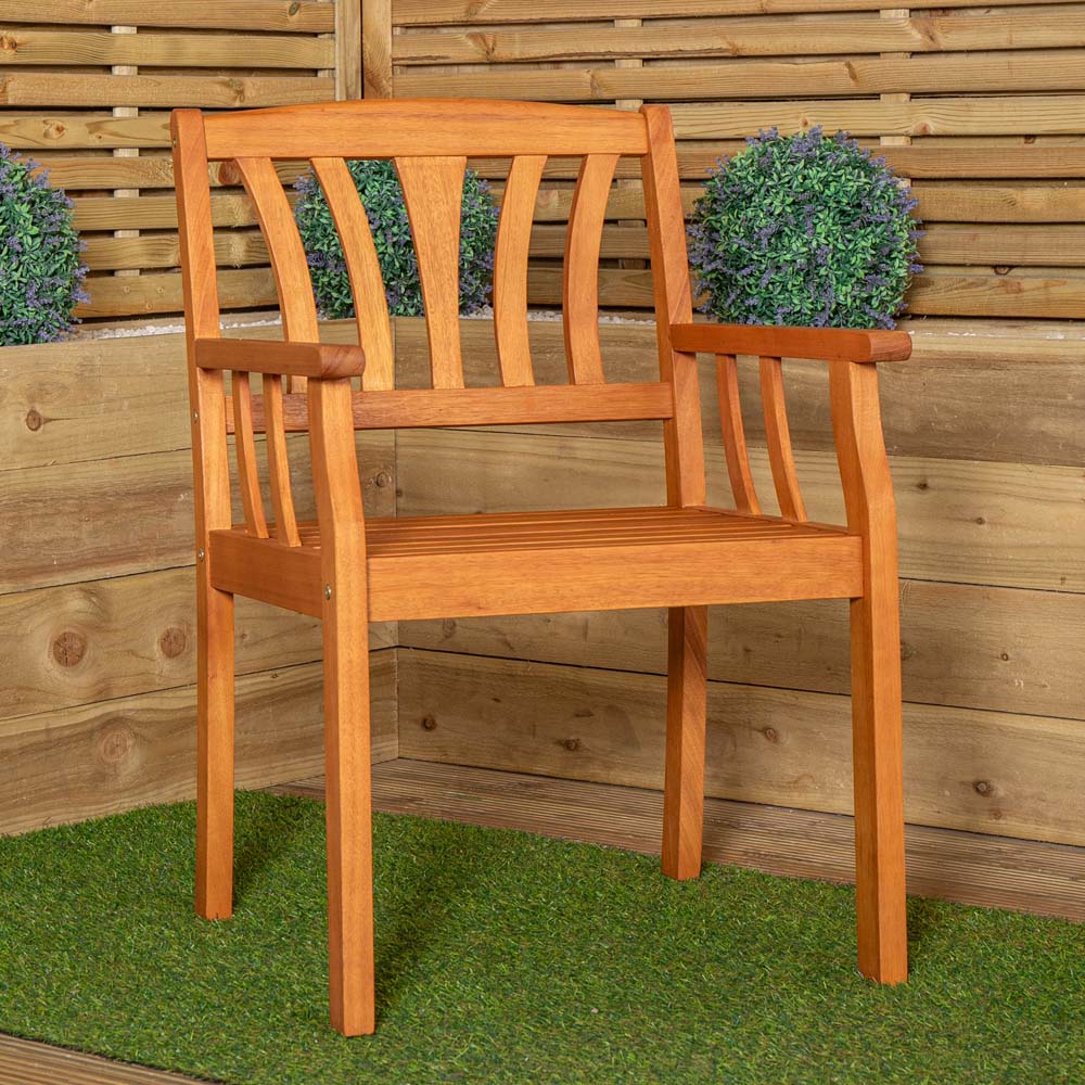 Samuel Alexander 4 Seater Rectangular Wooden Garden Dining Set Image 6