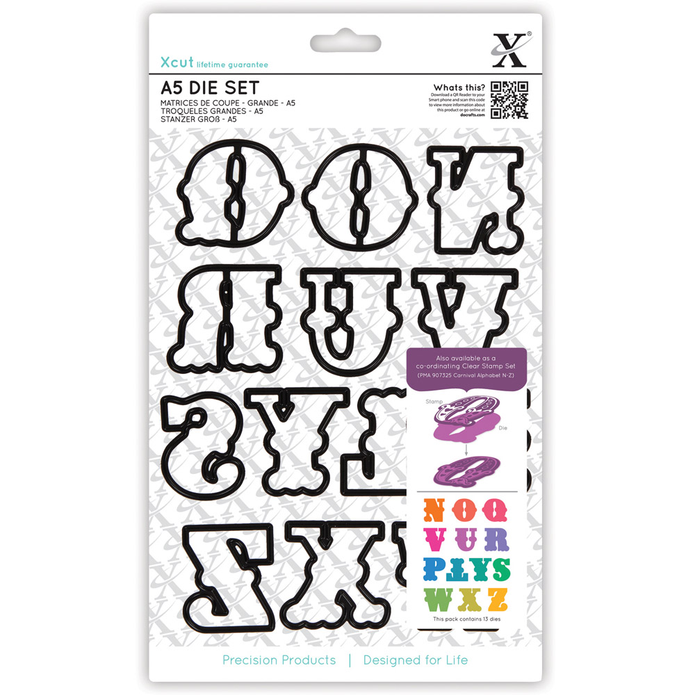 Xcut Silver N to Z Carnival Alphabet Dies Set A5 Image