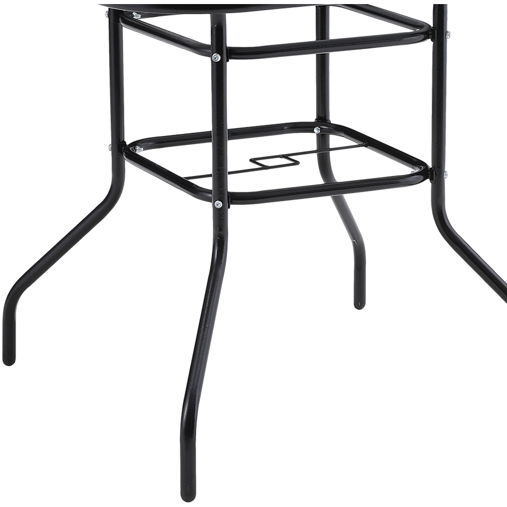 Living and Home Wicker 4 Seater Marble Square Patio Set Image 4