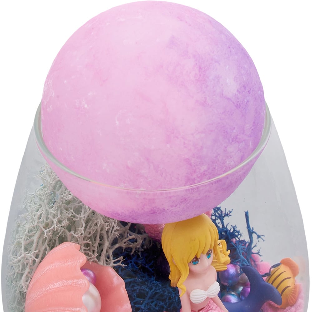 H&O Direct Kids DIY Mermaid Moon LED Terrarium Kit with Remote Image 4