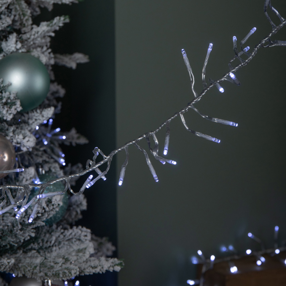 Samuel Alexander 720 White LED Clear Cable Christmas Cluster Light 9.3m Image 8