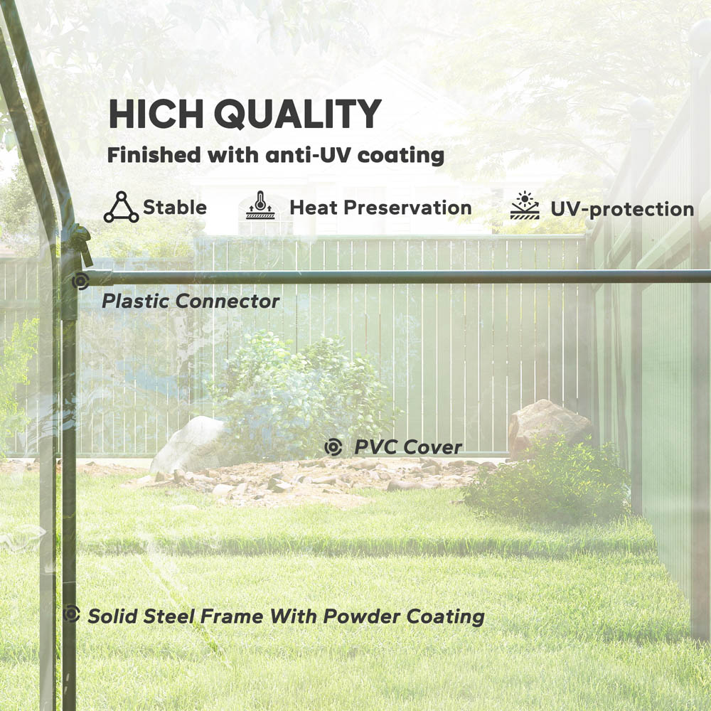 Outsunny Clear 5.9 x 3.4ft Walk In Greenhouse Image 6