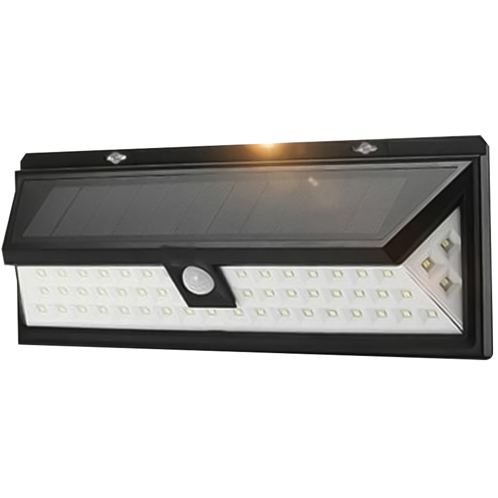 Marco Paul Black 66 LED Solar Power Motion Sensor Outdoor Wall Light Image 1