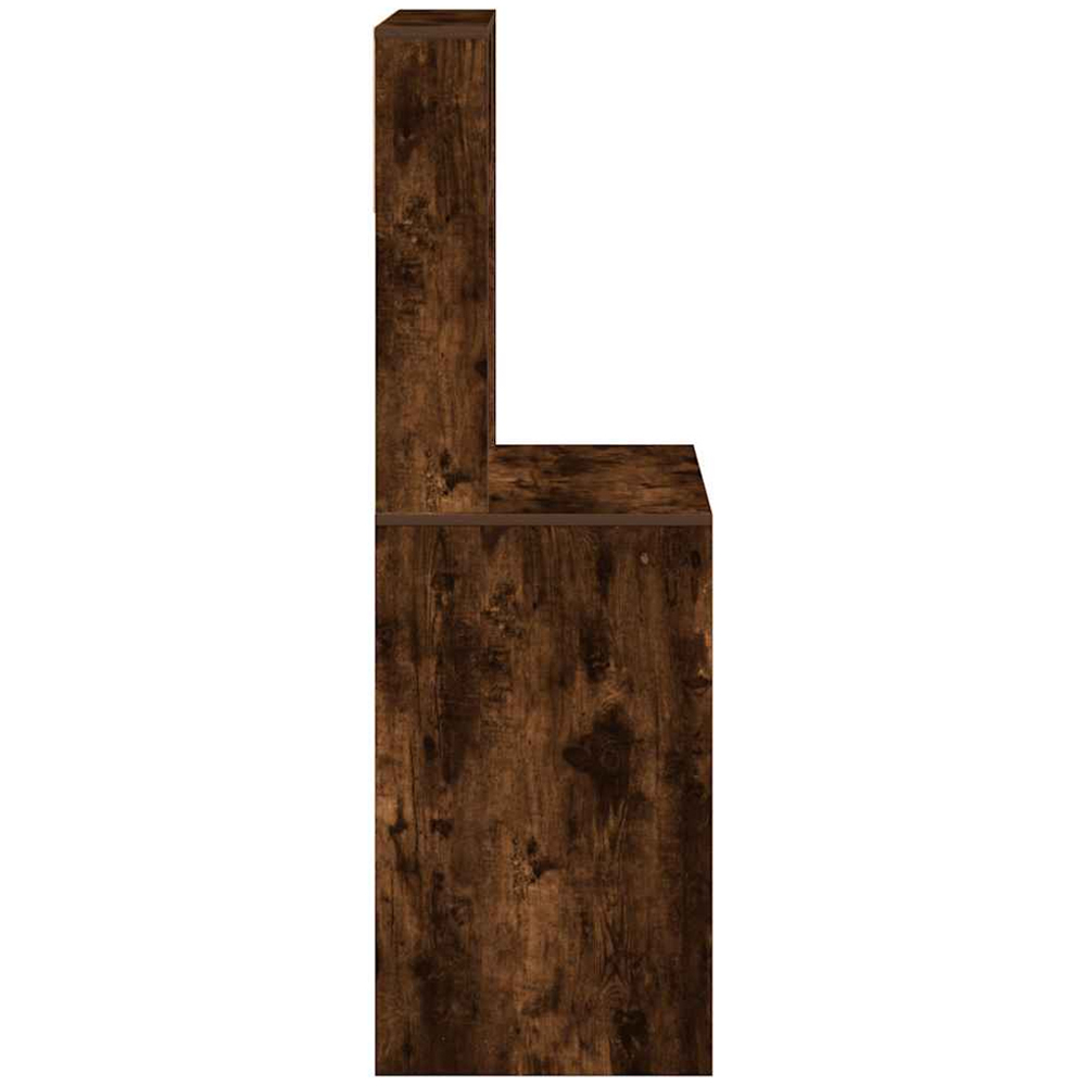 vidaXL 6 Shelf Study Desk Smoked Oak Image 4