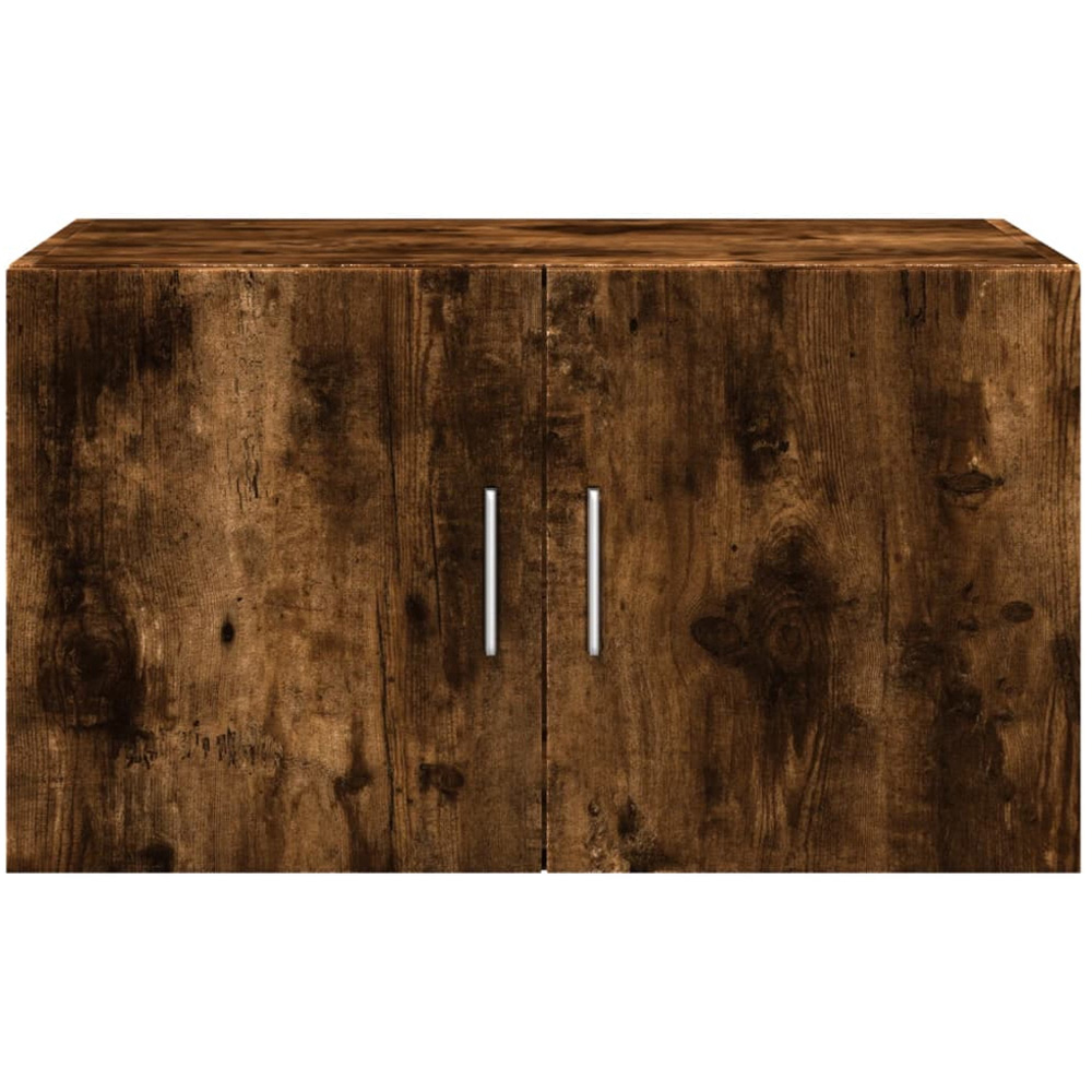 vidaXL 2 Door Smoked Oak Wall Cabinet Image 4