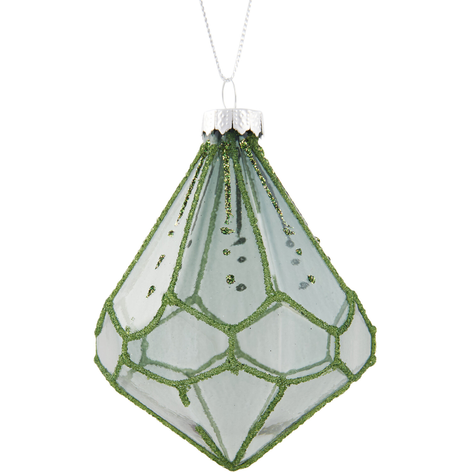 Beaded Geometric Droplet Green - Green Image