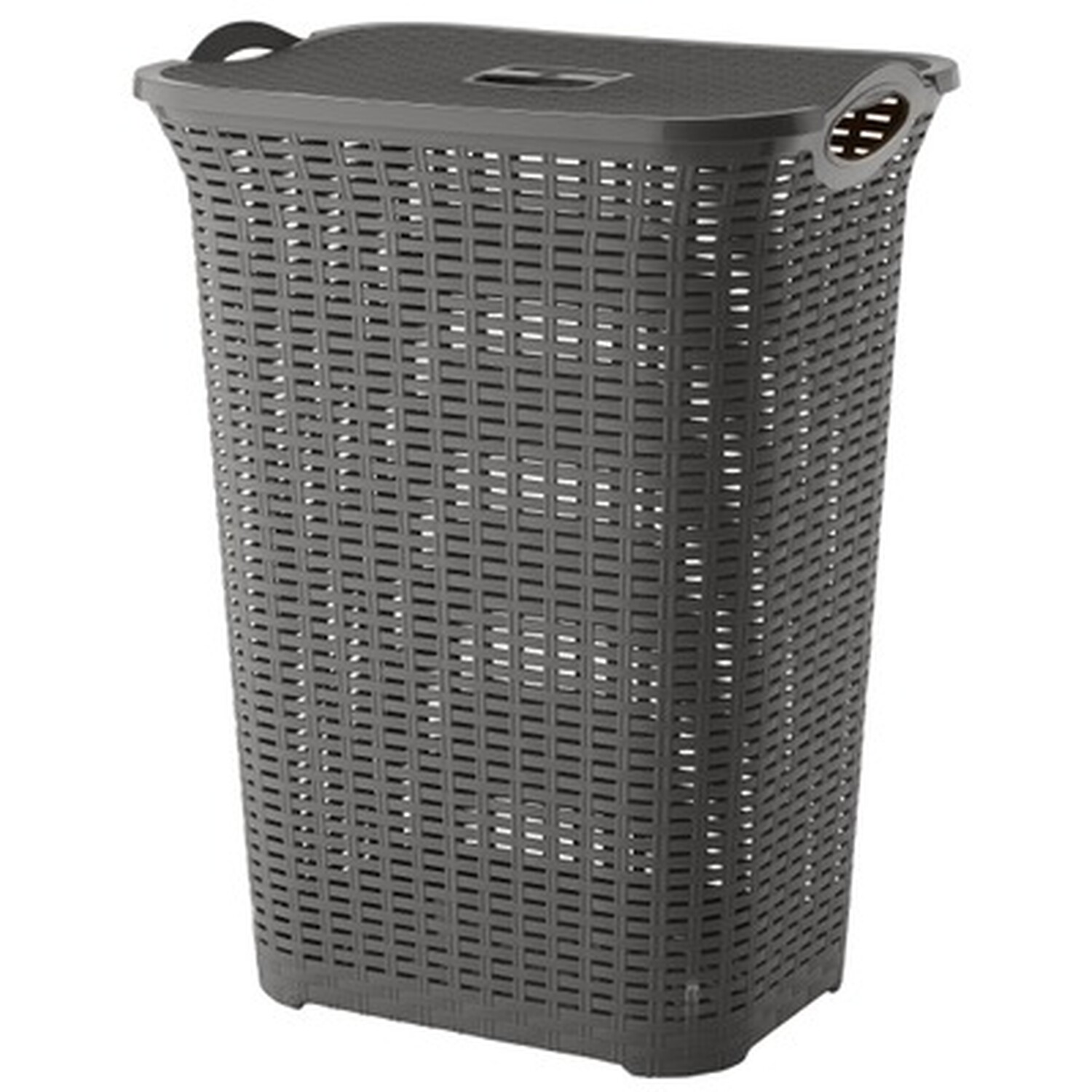 75L Grey Rattan Large Laundry Basket Image