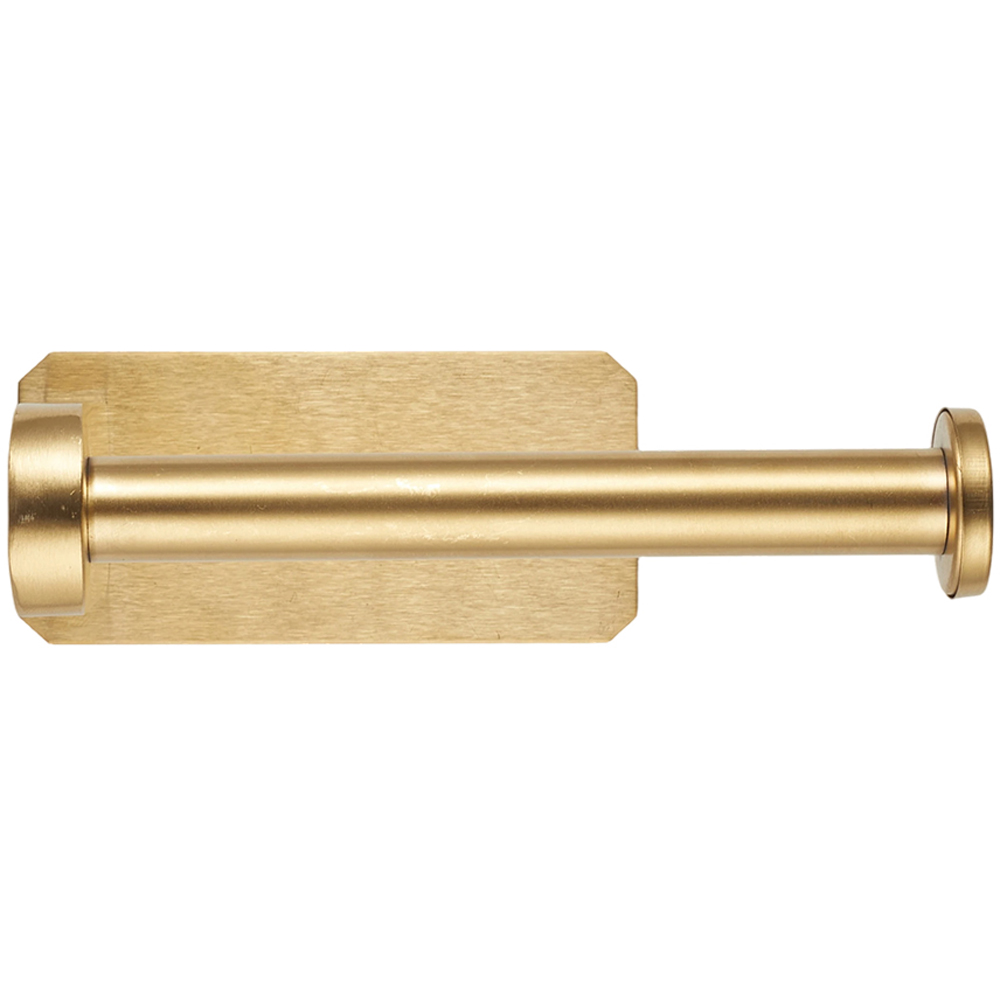 Living and Home Gold Self-Adhesive Stainless Steel Toilet Roll Holder 14cm Image 3