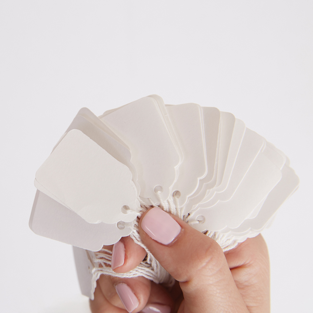 Blick White Rectangular Hanging Tickets 22 x 235mm 200 Pack Image 6