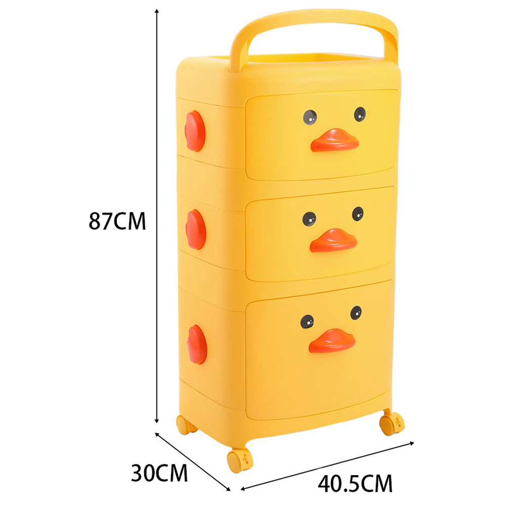 Living and Home 3 Tier Duck Storage Cart with Wheels Image 8