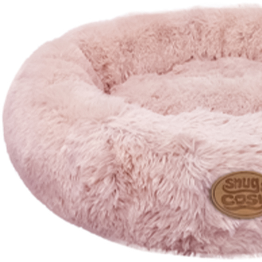Snug & Cosy Medium Donut Anxiety Relieving Pink Dog Bed Image 2