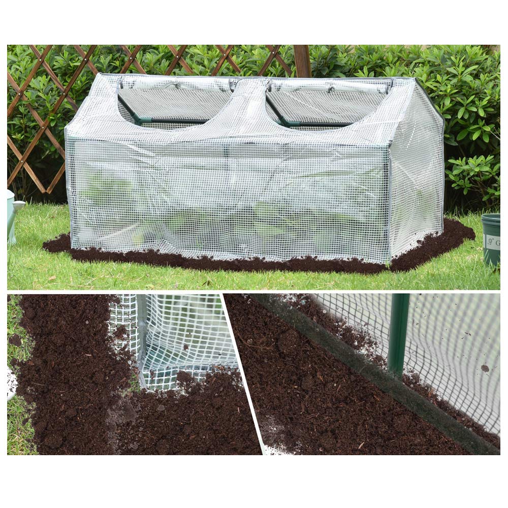 Outsunny White Plastic 2 x 4ft Mini Greenhouse Image 7