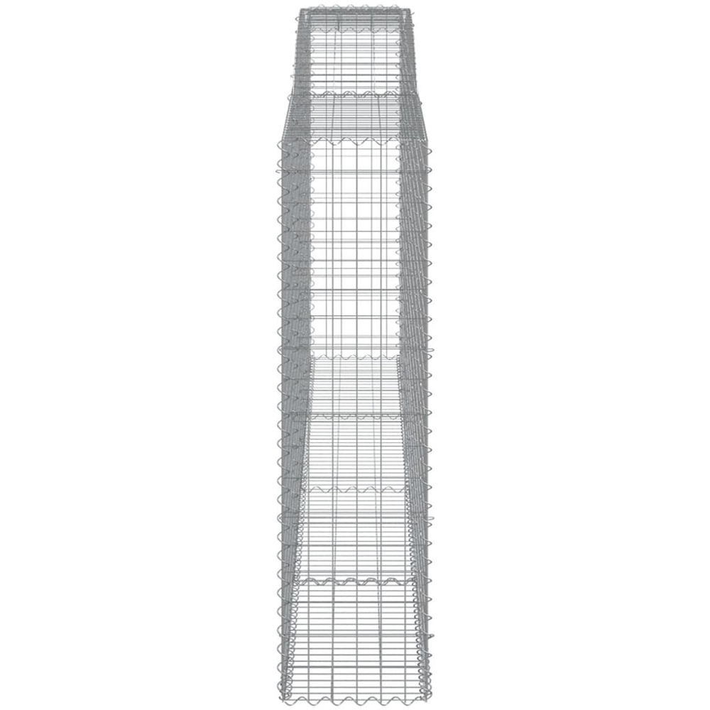 vidaXL Silver Galvanised Iron Arched Gabion Basket 400 x 50 x 180/200cm 3 Pack Image 3