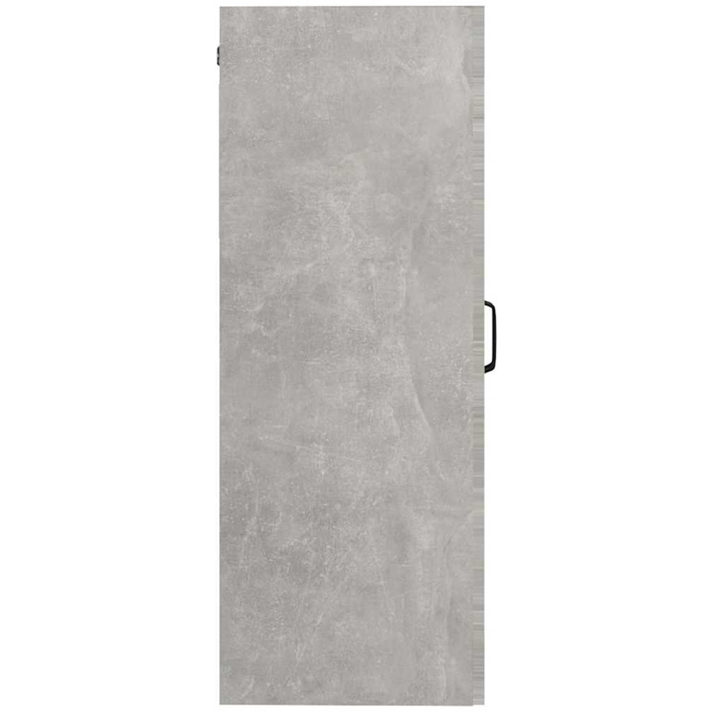 vidaXL 2 Glass Door 3 Shelf Concrete Grey Hanging Wall Cabinet Image 4