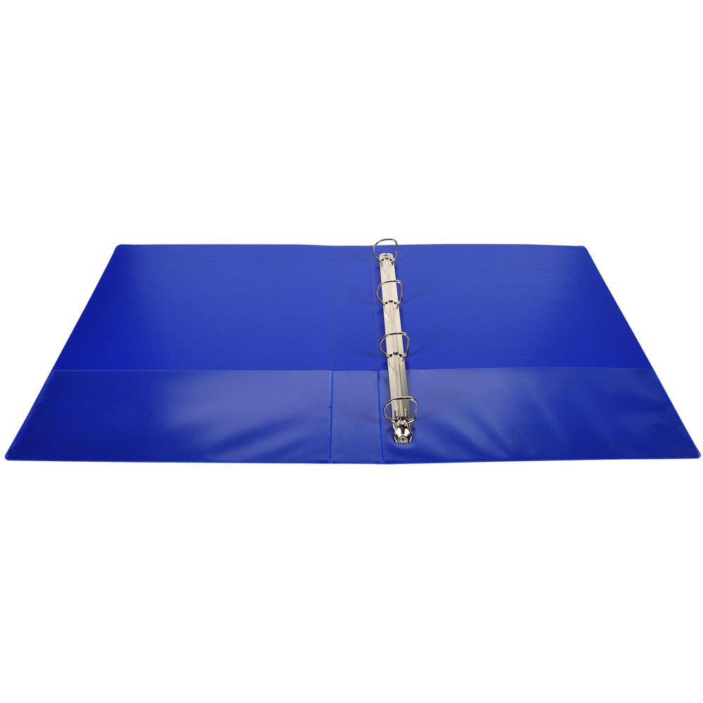 Exacompta Kreacover Blue PP 4D Ring Binder with 3 Pockets 25mm 10 Pack Image 4