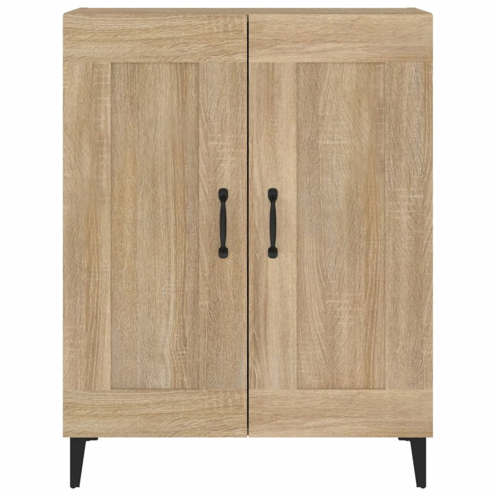 vidaXL 2 Door Sonoma Oak Sideboard with Metal Handles Image 6