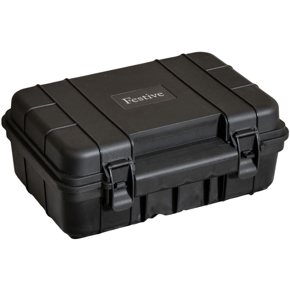 Samuel Alexander Large Black Weatherproof Outdoor Electrical Connection Box with Extension Cable Image 1