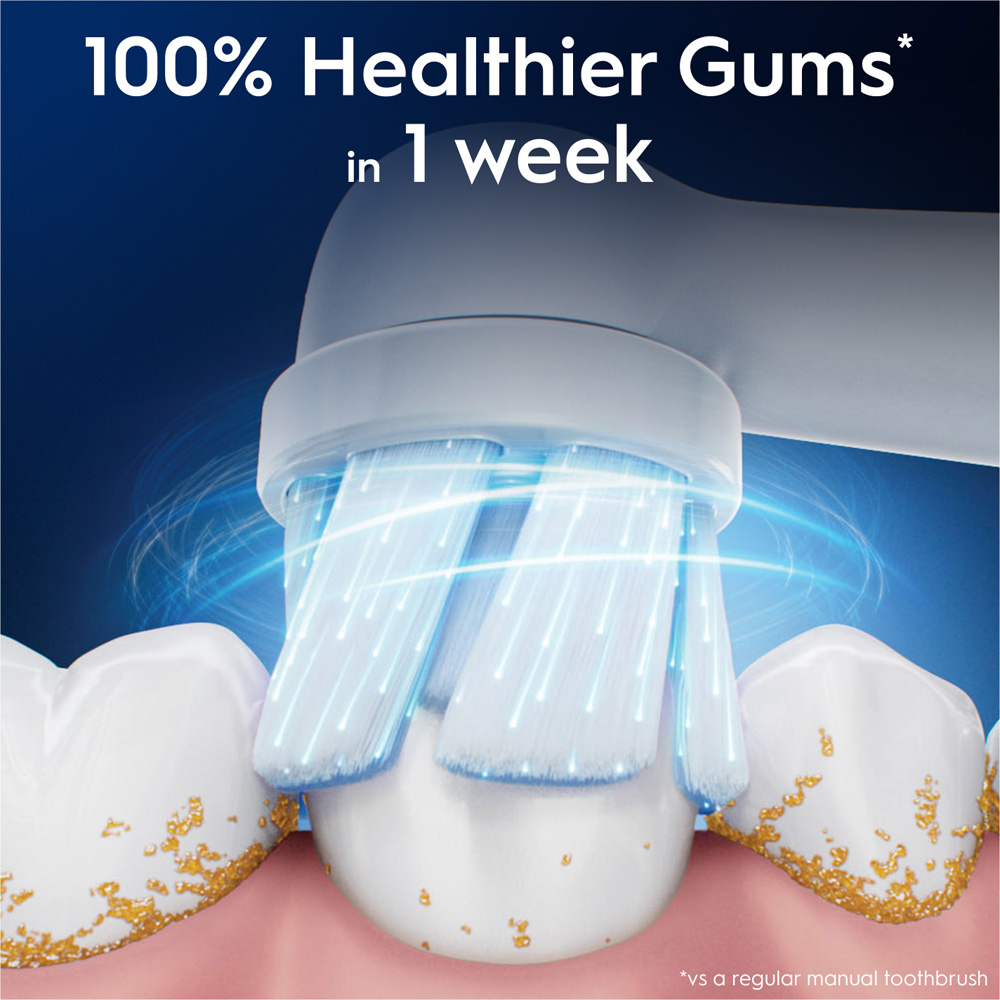 Oral-B iO Gentle Clean Care White Toothbrush Refill Head 2 Pack Image 5