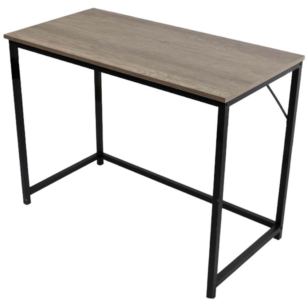 House of Home Computer Desk Light Brown and Black Image 2