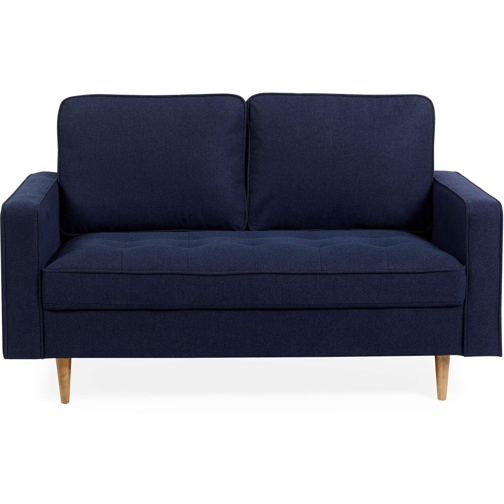 Julian Bowen Henrietta 2 Seater Deep Blue Linen Upholstered Sofa Image 3