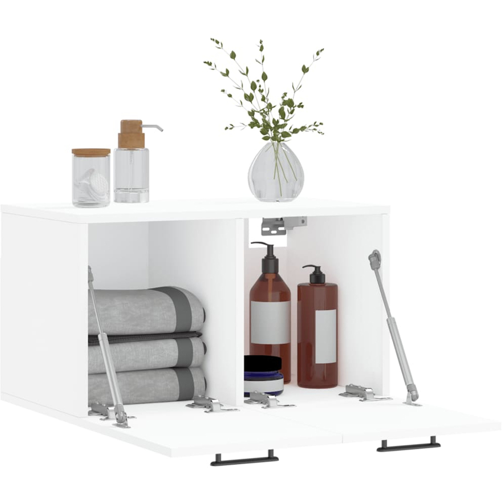 vidaXL 2 Door White Wall Cabinet Image 4
