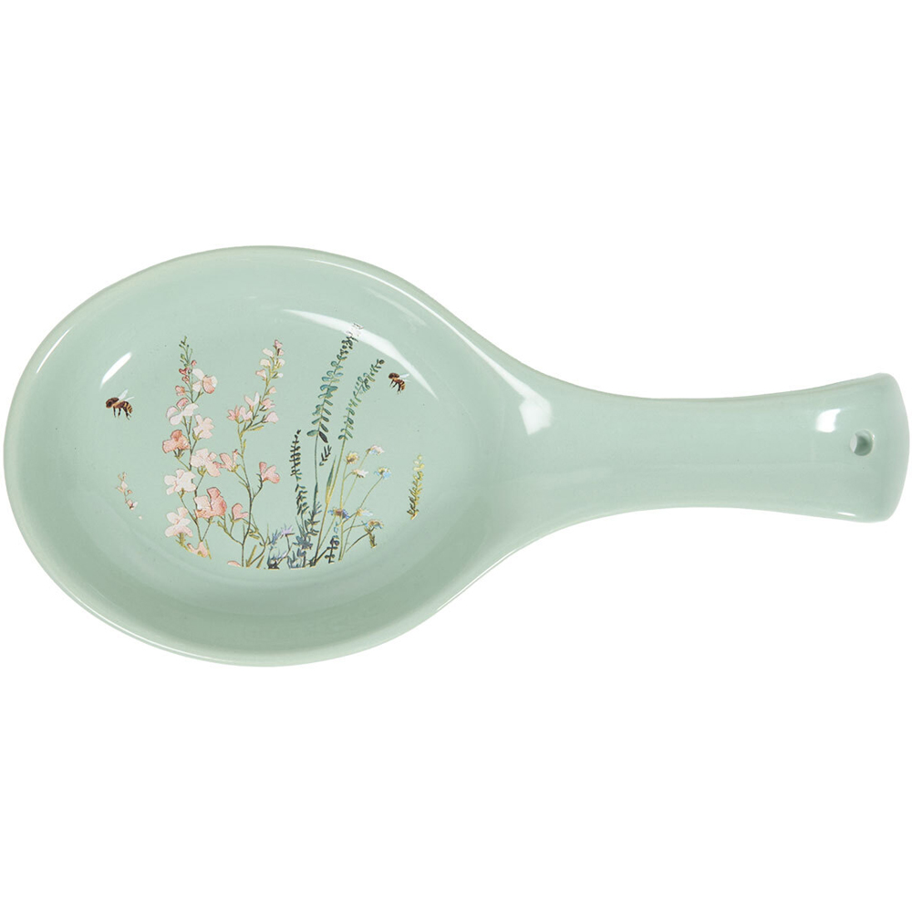 Floral Bees Spoon Rest Sage Image 4