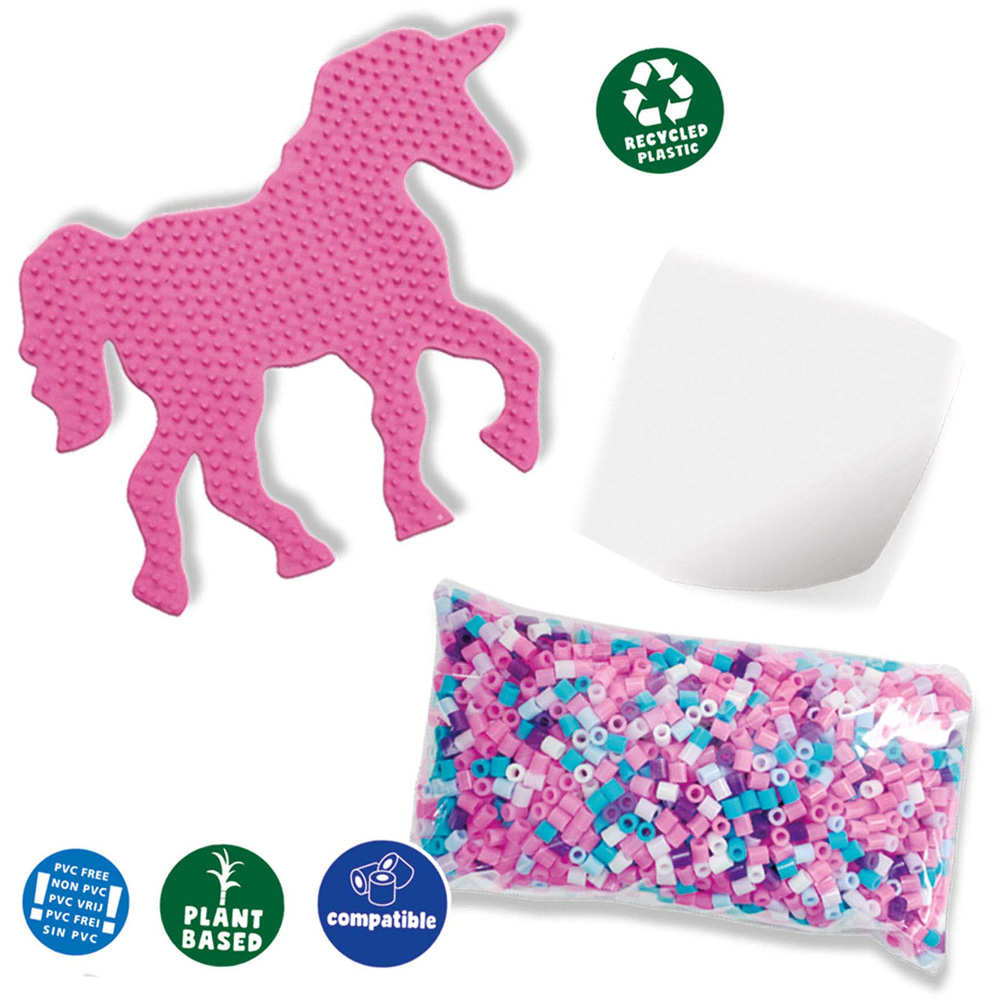 SES Creative Green Beedz Unicorn Iron On Bead Set 1800 Piece Image 2