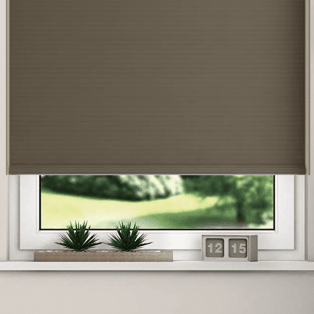 New EdgeBlinds Thermal Blackout Roller Blinds Chocolate 85cm Image 3
