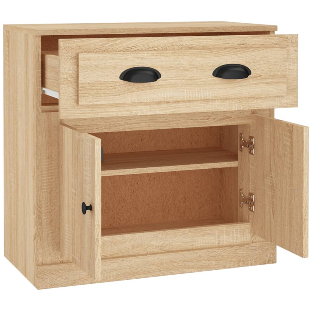 vidaXL 2 Door Single Drawer Sonoma Oak Sideboard Image 8
