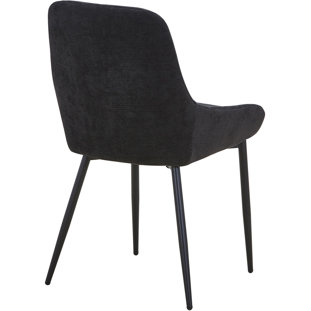 Portland Valenza Black Curved Back Dining Chair Image 6