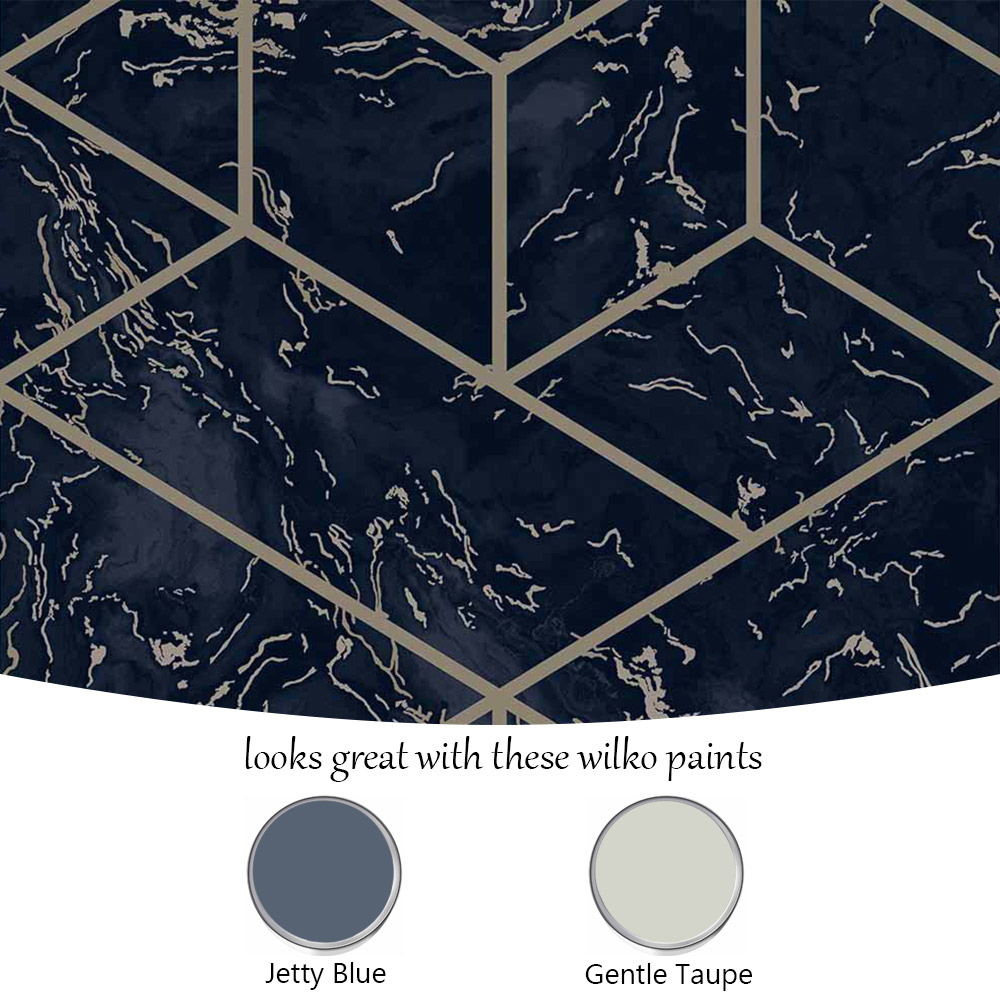 Superfresco Colours Hestia Geo Midnight Wallpaper Image 4