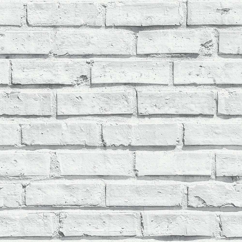 Arthouse Brick White Wallpaper Image 1