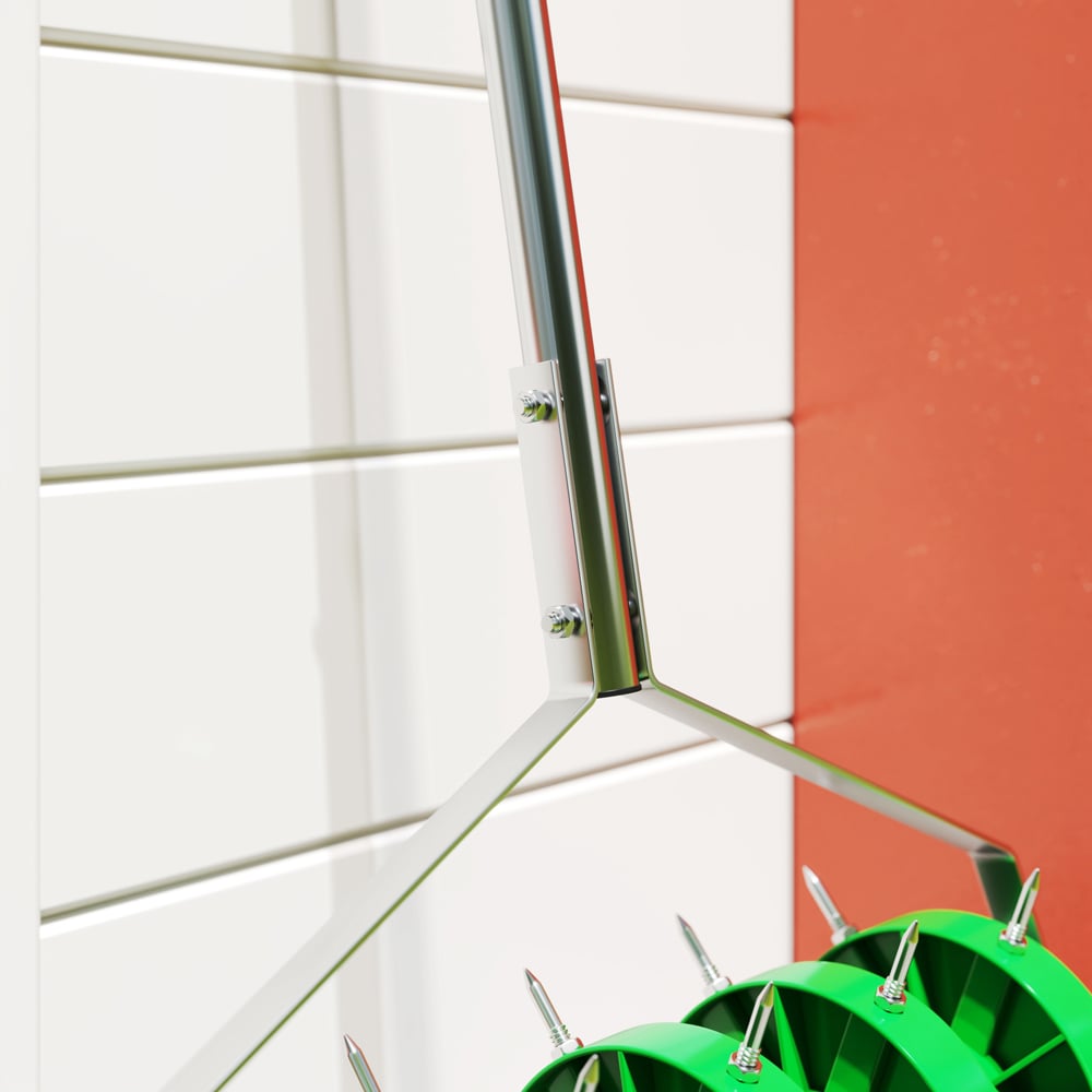 Outsunny Green Spike Roller with 3 Piece Handle and T Bar Grip 15cm Image 3