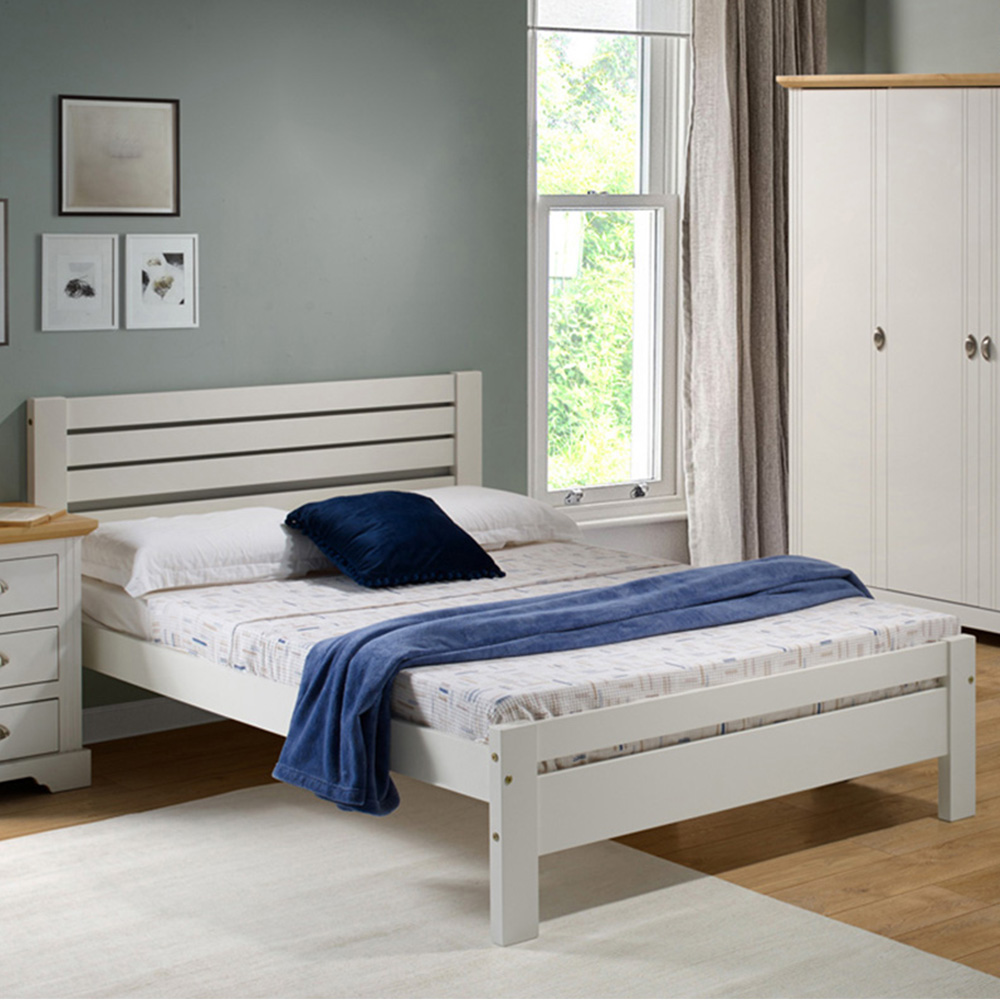 Seconique Toledo Double White Bed Image 1