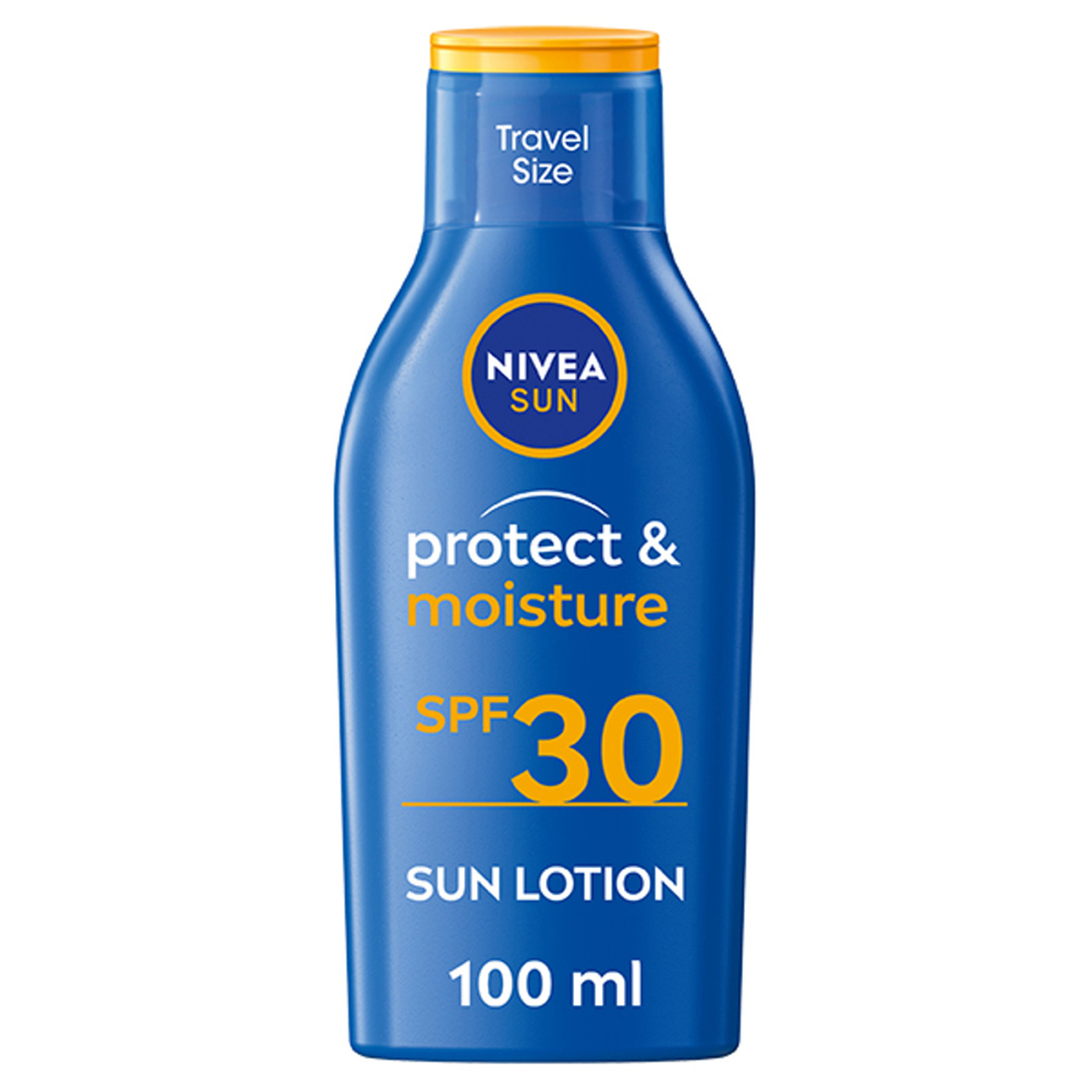 Nivea Sun Protect and Moisture Sun Cream Lotion SPF30 100ml Image 1