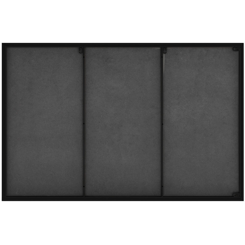 Furniturebox Austen Rectangular Black Metal Wall Mirror 100 x 66cm Image 4