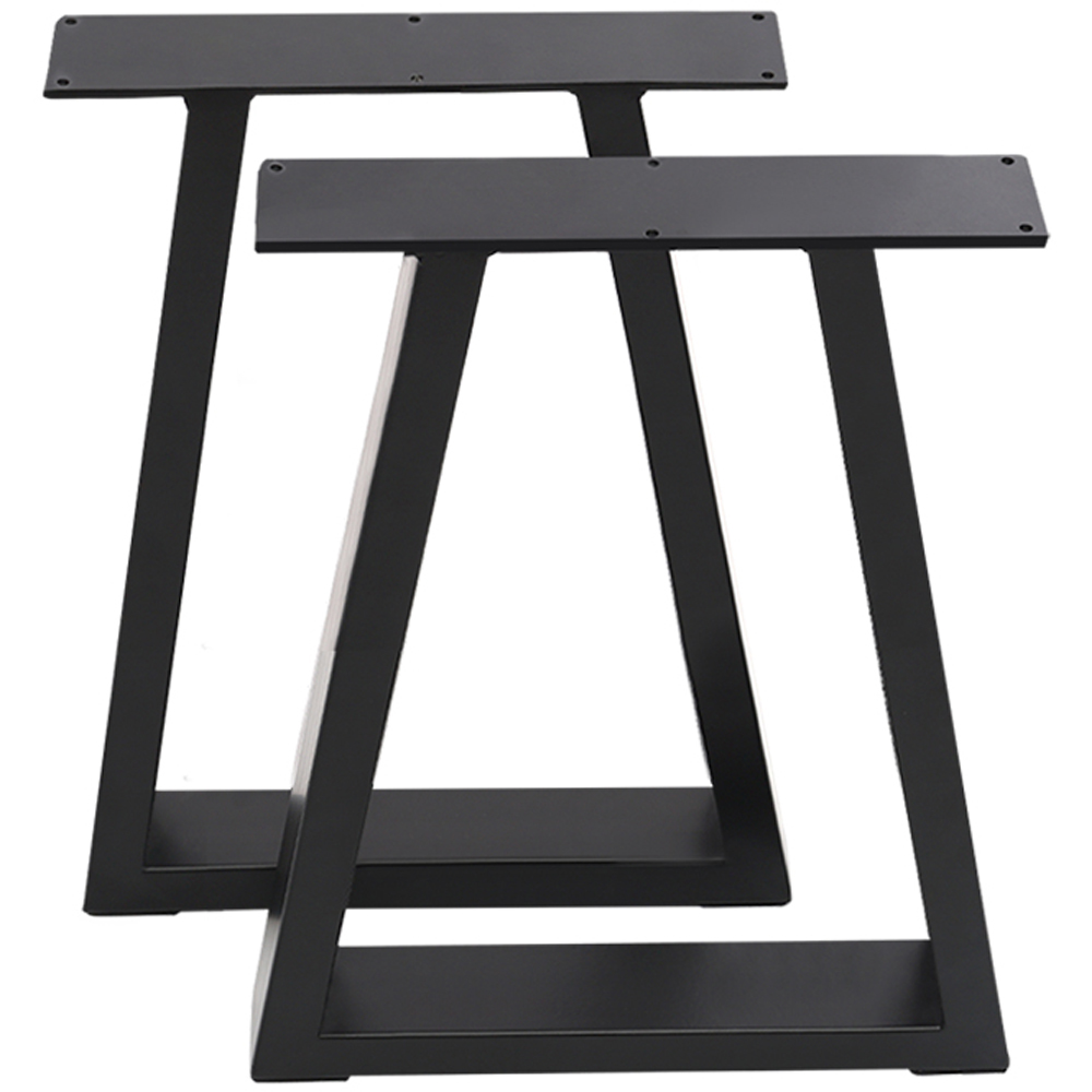 Living and Home Industrial Metallic Table Legs 2 Pack Image 1