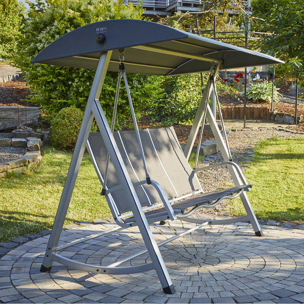 MWH Elements 3 Seater Grey Swing Seat Image 3