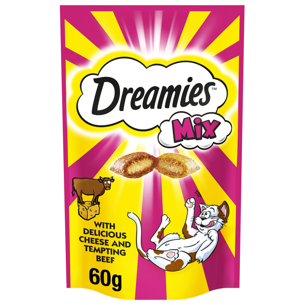 Dreamies Mix Beef and Cheese Cat Treats Case of 8 x 60g Image 3