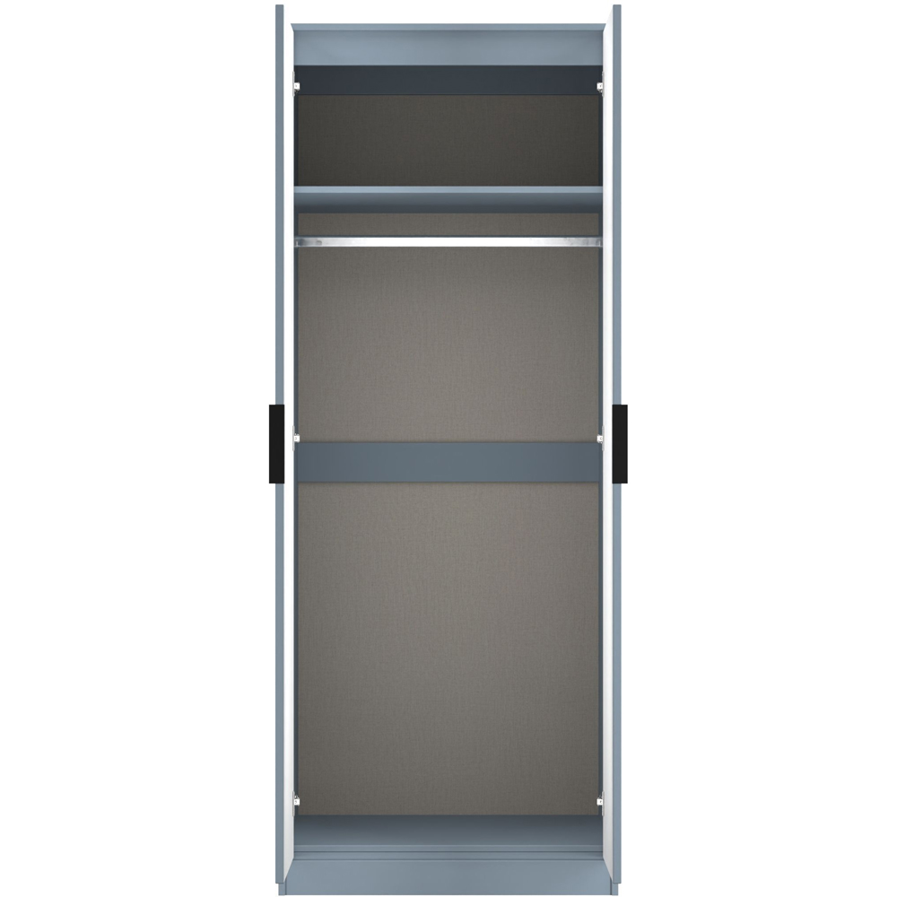 Crowndale Fluted 2 Door Denim Blue Tall Wardrobe Ready Assembled Image 7